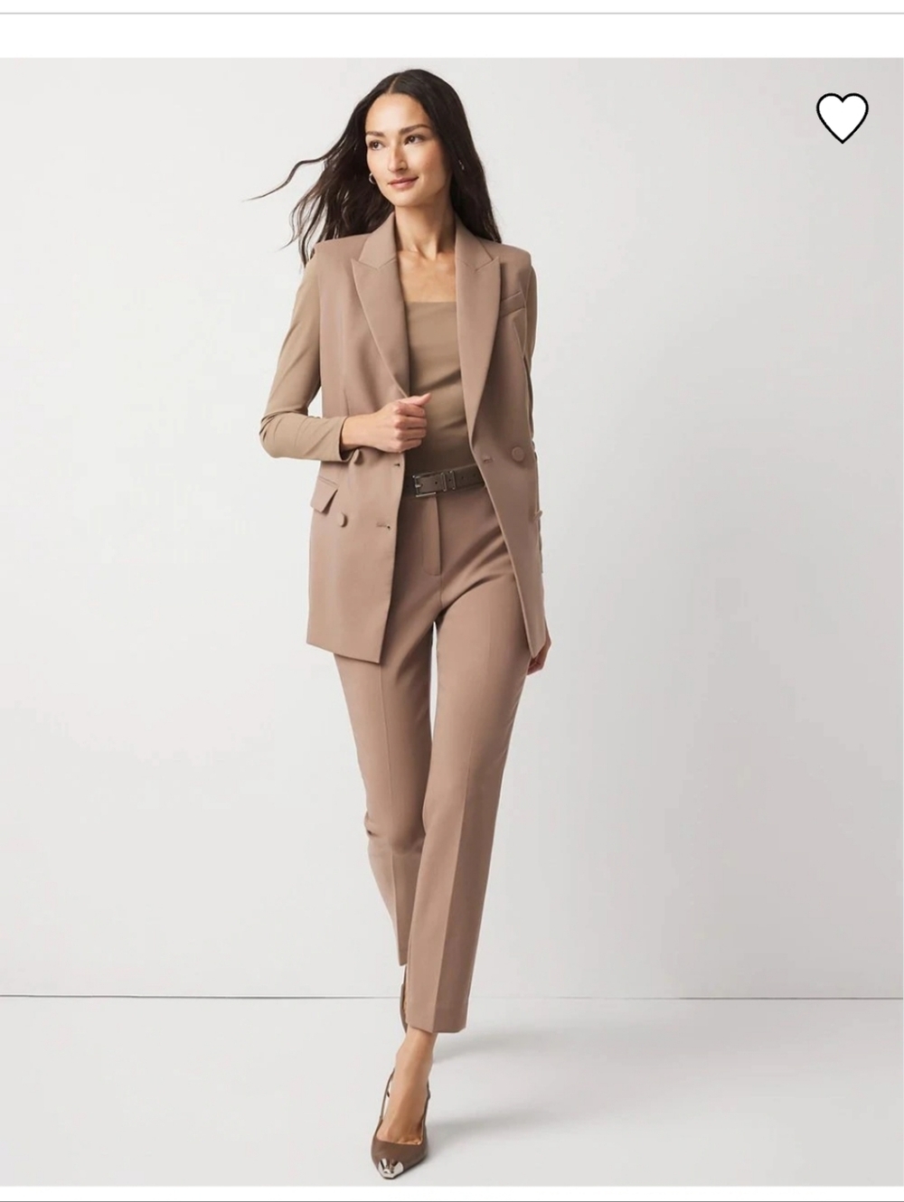 White House Black Market Slim Ankle Pants in Biscotti Beige